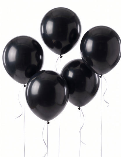 Klassische Luftballons Raumdekoration 5 Stück schwarz 47 cm 