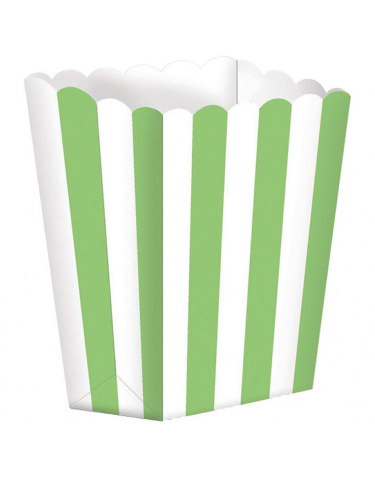 Popcorn-Box mit Streifen für die Party Grün und Weiß