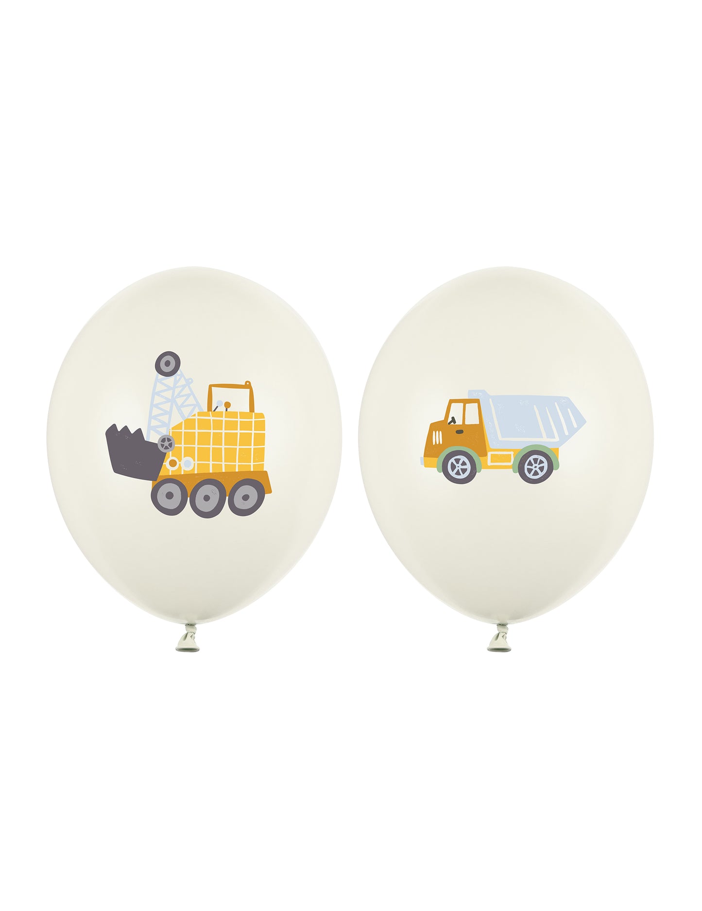 50 Latexballons Baufahrzeuge 30 cm