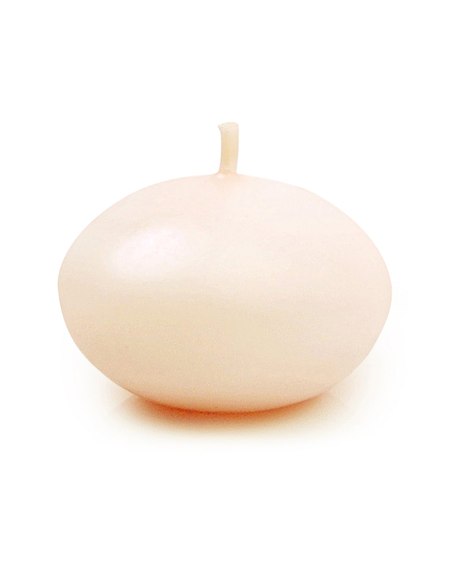 50 matte Diskus-Schwimmkerzen cremefarben 40 mm