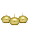 50 Schwimmende Diskus-Kerzen Gold-Metallic 40 mm