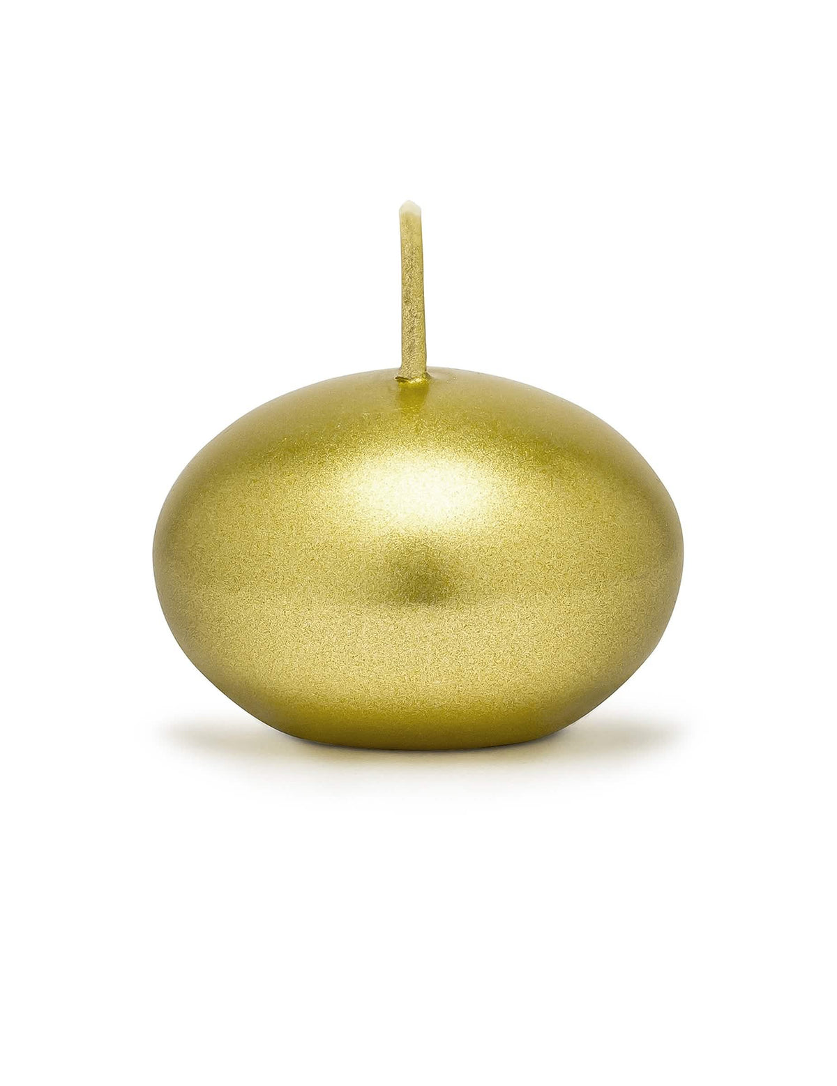 50 Schwimmende Diskus-Kerzen Gold-Metallic 40 mm
