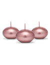 Packung mit 50 Schwimmkerzen 40mm metallic RosÃ©gold
