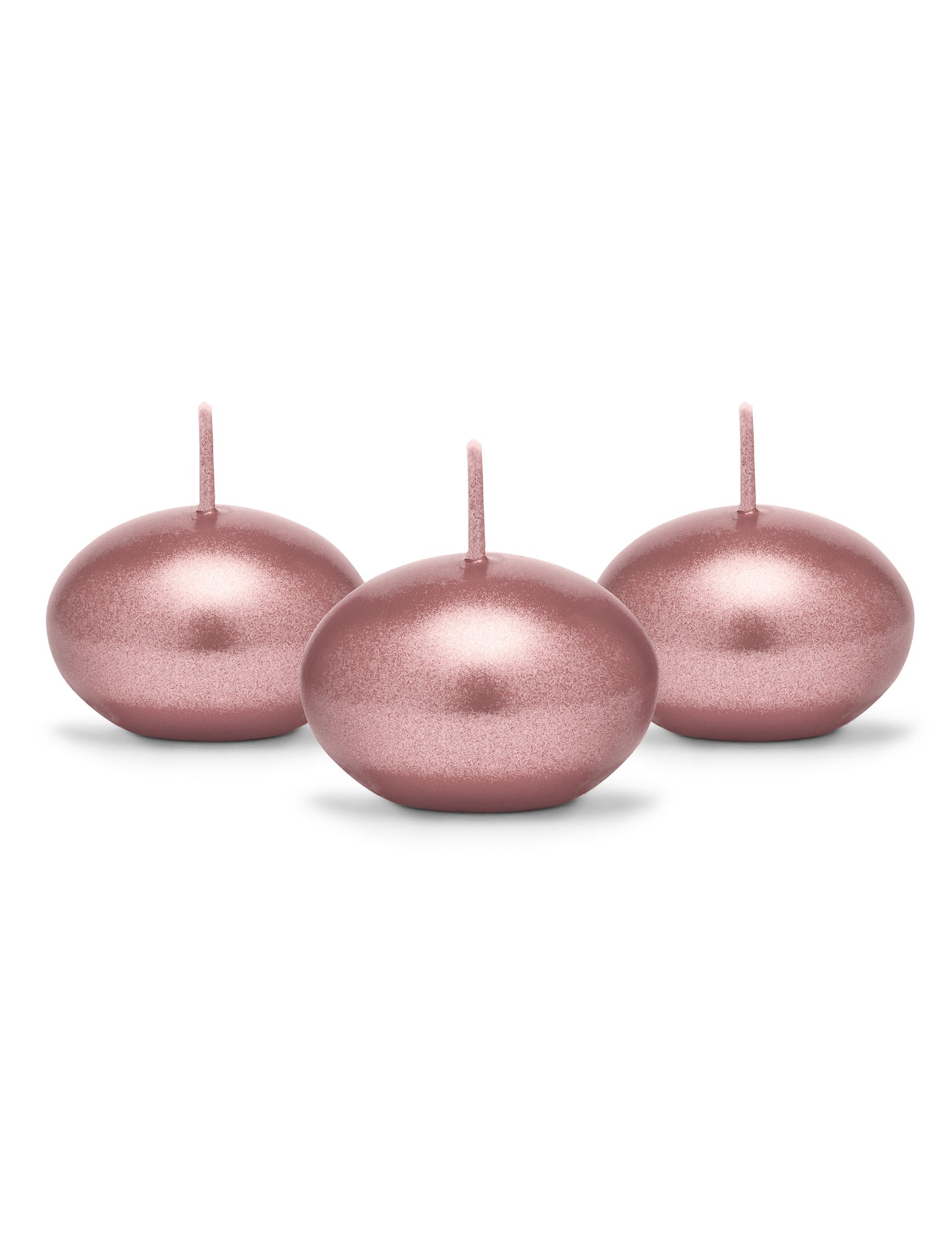 Packung mit 50 Schwimmkerzen 40mm metallic RosÃ©gold