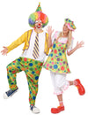 Déguisement de couple clown à pois adulte