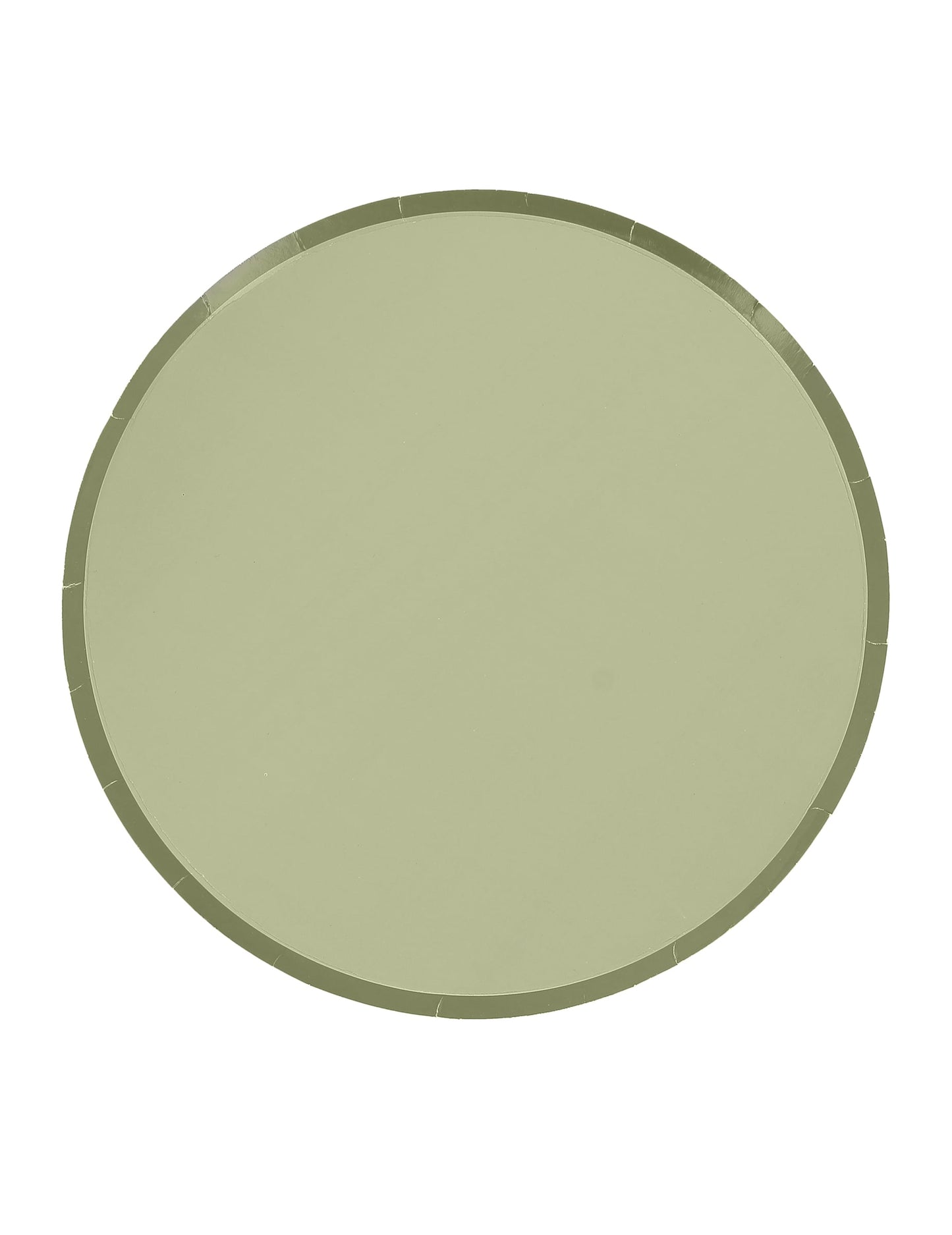 Assiettes en carton bi-color pour fête vert de gris et vert sauge