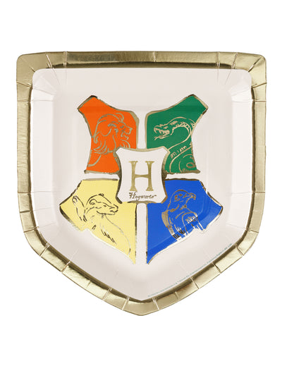 6 Pappteller Harry Potter™ Hogwarts Wappen 26x18 cm