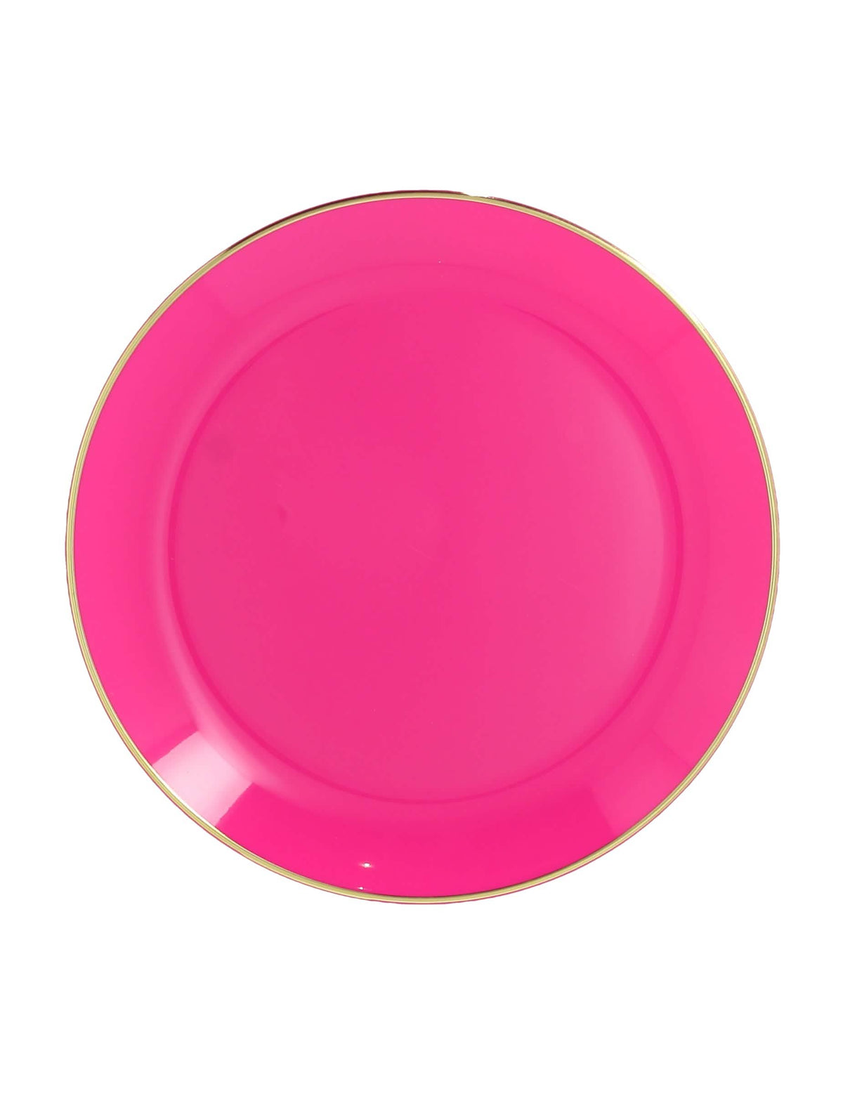 6 Kunststoff-Teller in Rosa und Gold 26,5 cm