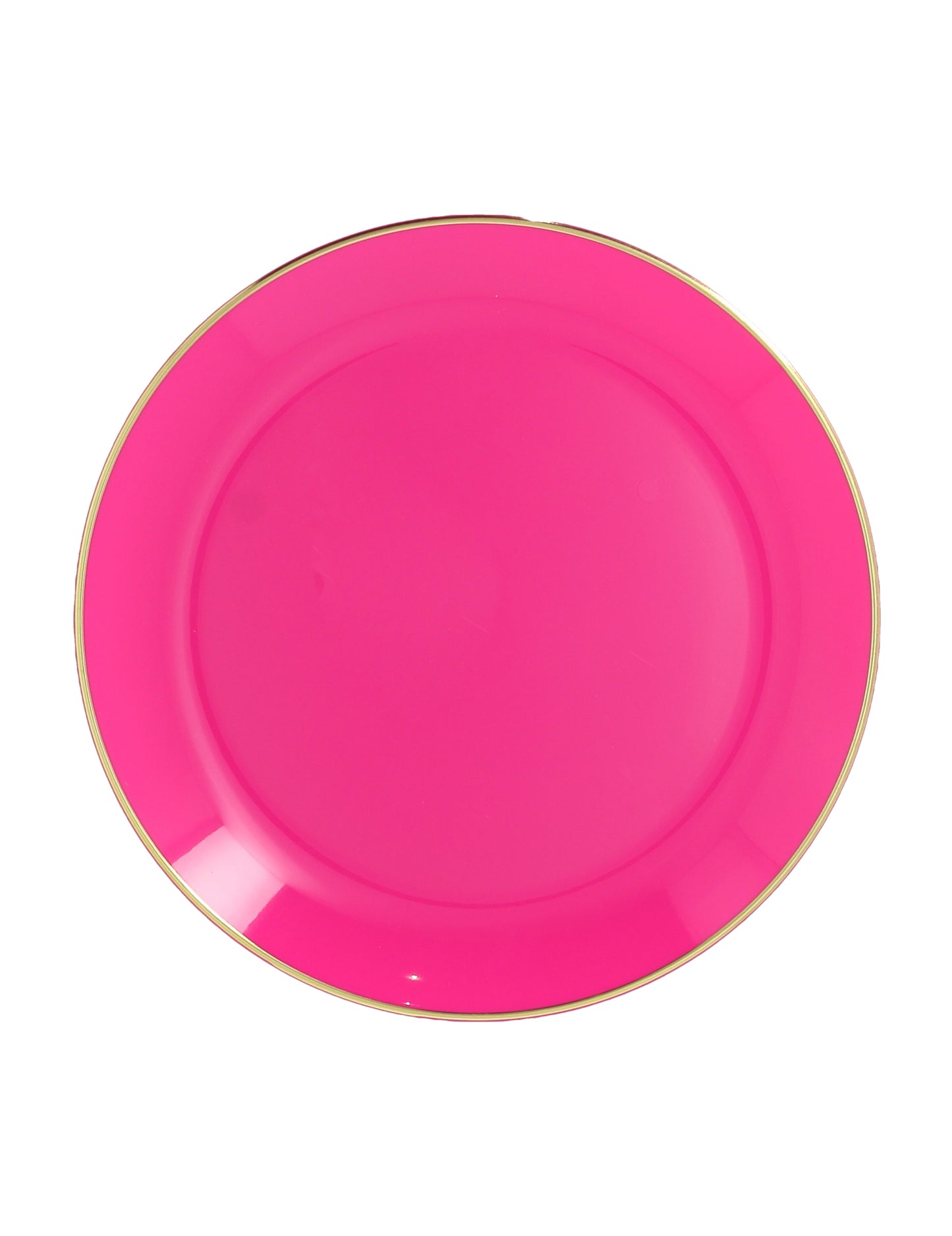 6 wiederverwendbare rosa-goldene Kunststoffteller, 26,5 cm