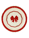 6er-Set Weihnachtsteller Rote Schleife 18 cm