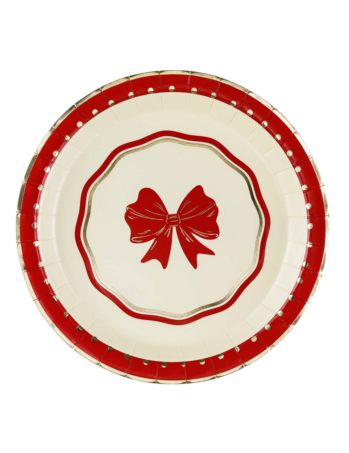 6er-Set Weihnachtsteller Rote Schleife 18 cm