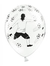 Ballons en latex joueur de foot pour décoration blanc et noir