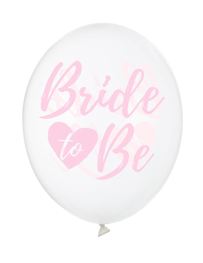Ballons de décoration Bride to be pour EVJF transparents et roses