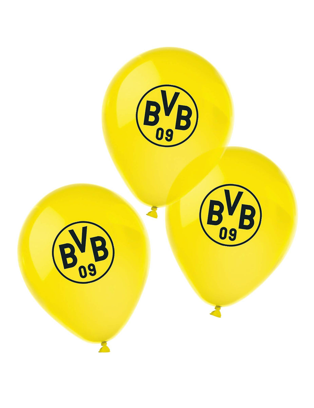 6 ballons en latex Borussia Dortmund pour supporter jaunes et noirs