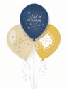 6 Eid Mubarak Latexballons 27,5 cm Dekoration
