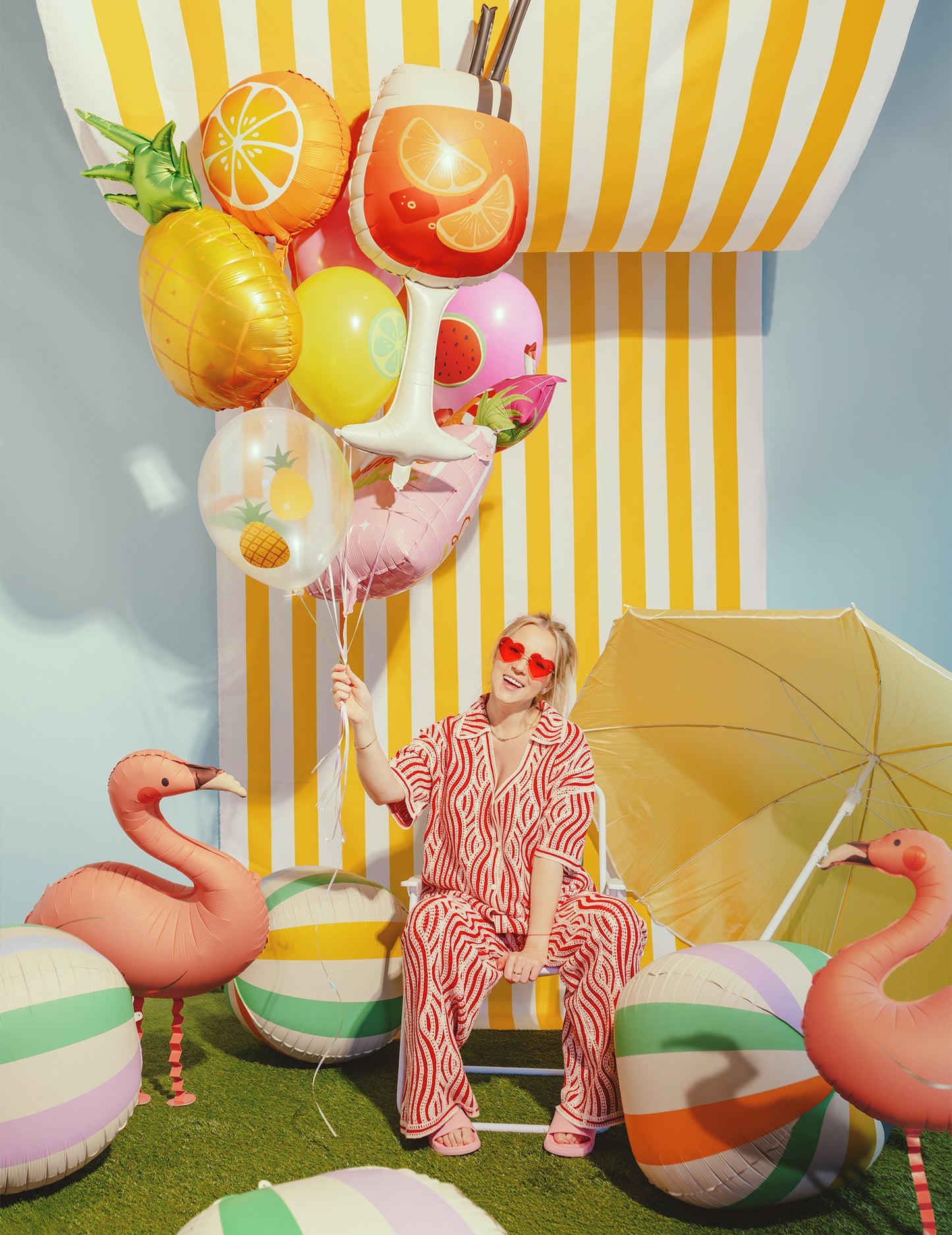 6er Pack FrÃ¼chte Latexballons Sommer 30 cm