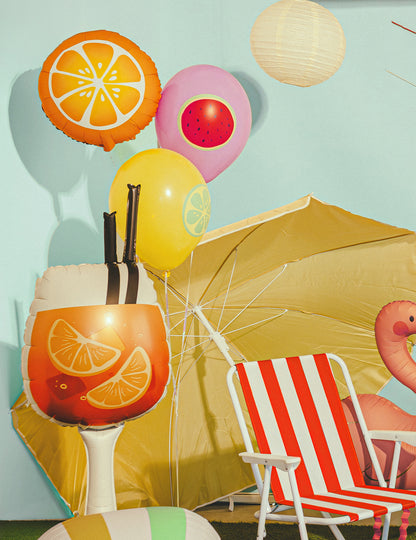 6er Pack FrÃ¼chte Latexballons Sommer 30 cm