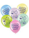 6 Kawaii Party Luftballons aus Latex 33 cm