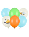 6er Set Latexballons Baustelle & Baufahrzeuge 30 cm