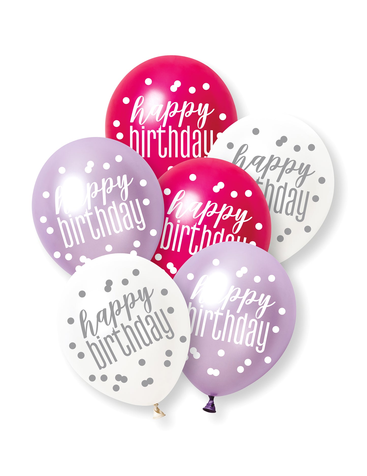 6 Happy Birthday Luftballons