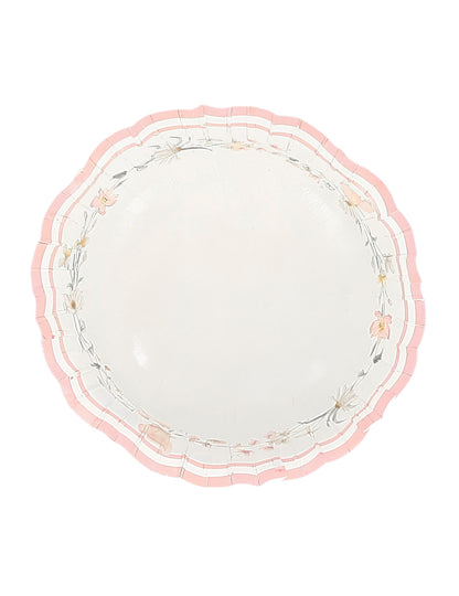 Bols en carton fée pour anniversaire blanc et rose pastel