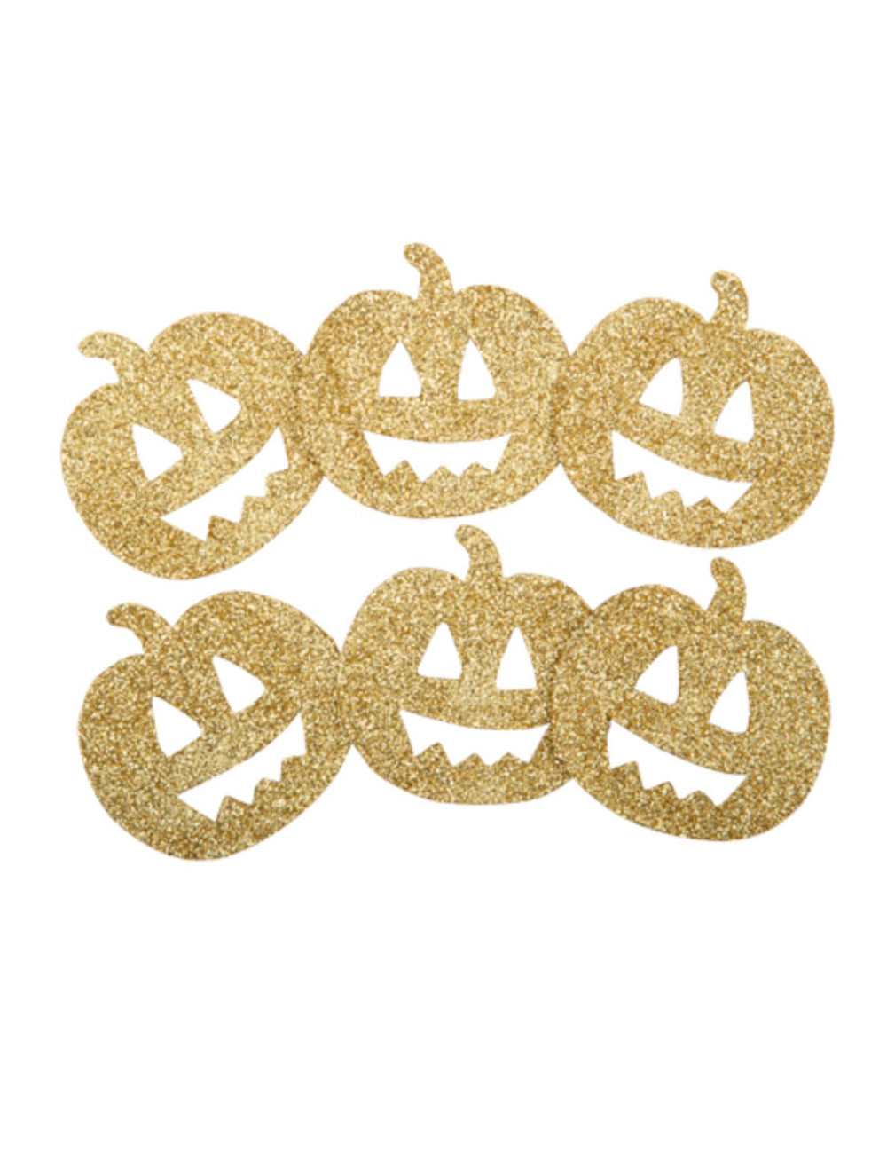 Confettis de table citrouilles pour Halloween à paillettes dorées