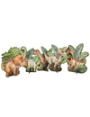 Décorations à poser dinosaures pour anniversaire papier vert