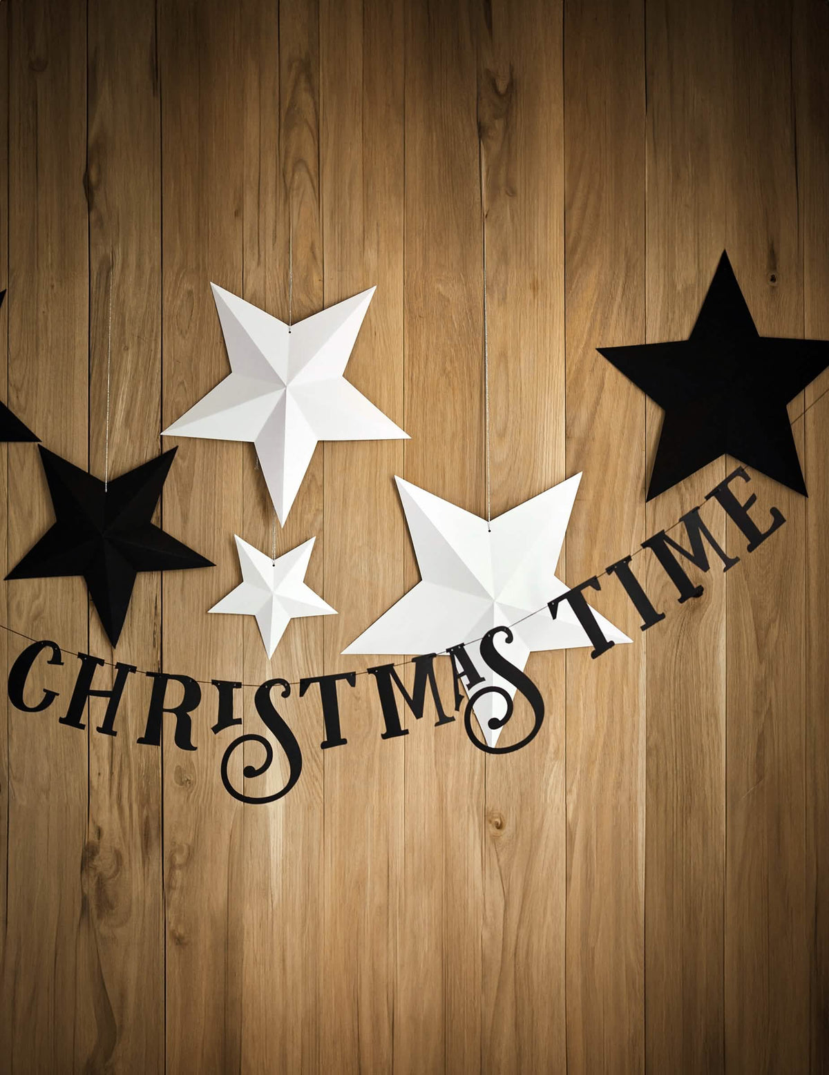 3D-Hängestern-Szenerie für Weihnachten