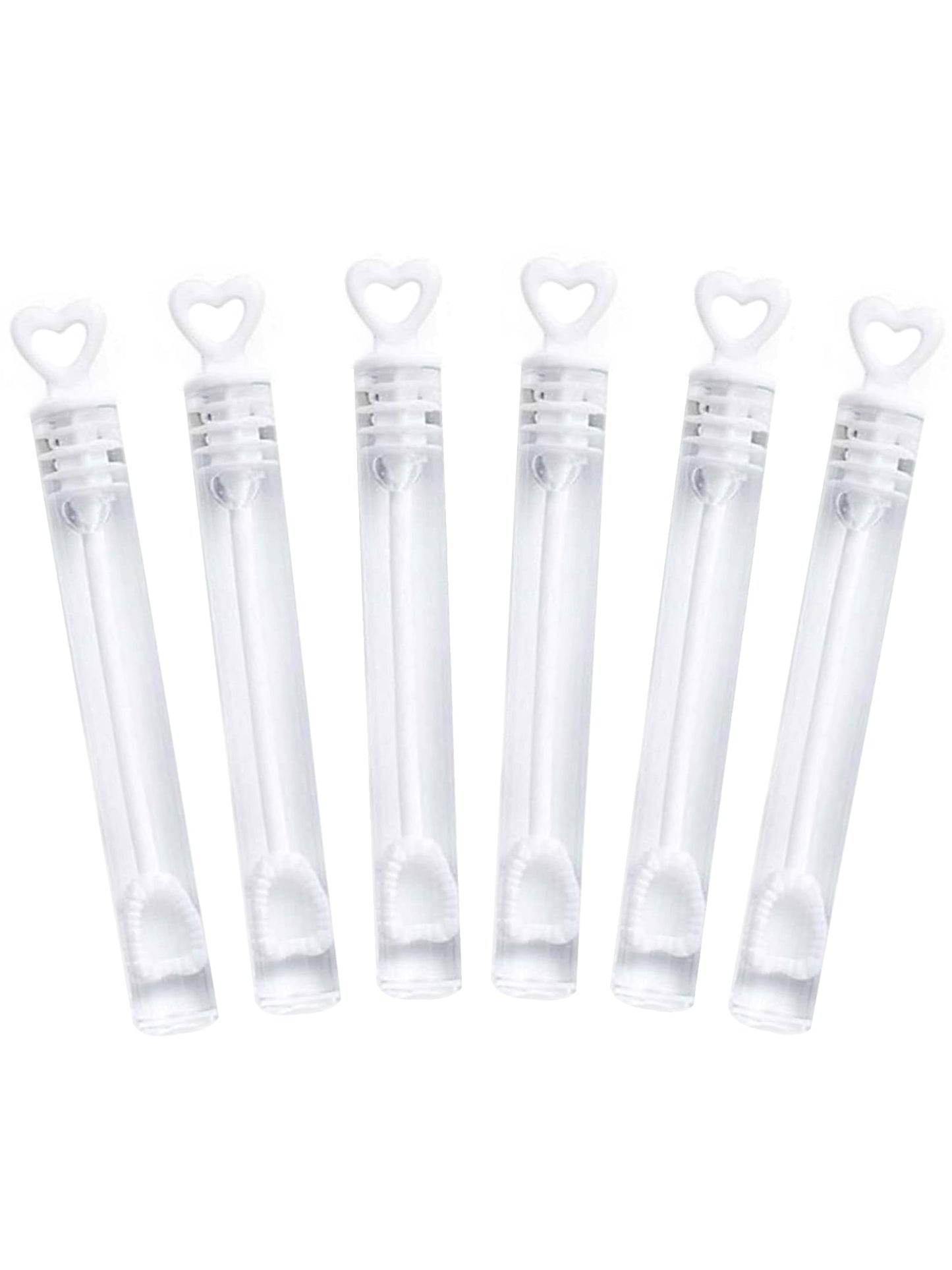 Flacons de bulles à savon mariage pour invités blancs avec bouchon cœur