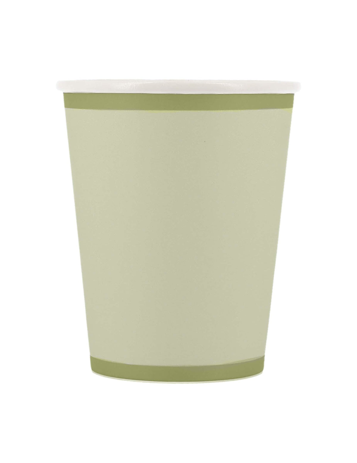 Gobelets bi-color en carton champêtre pour fête vert de gris et vert sauge