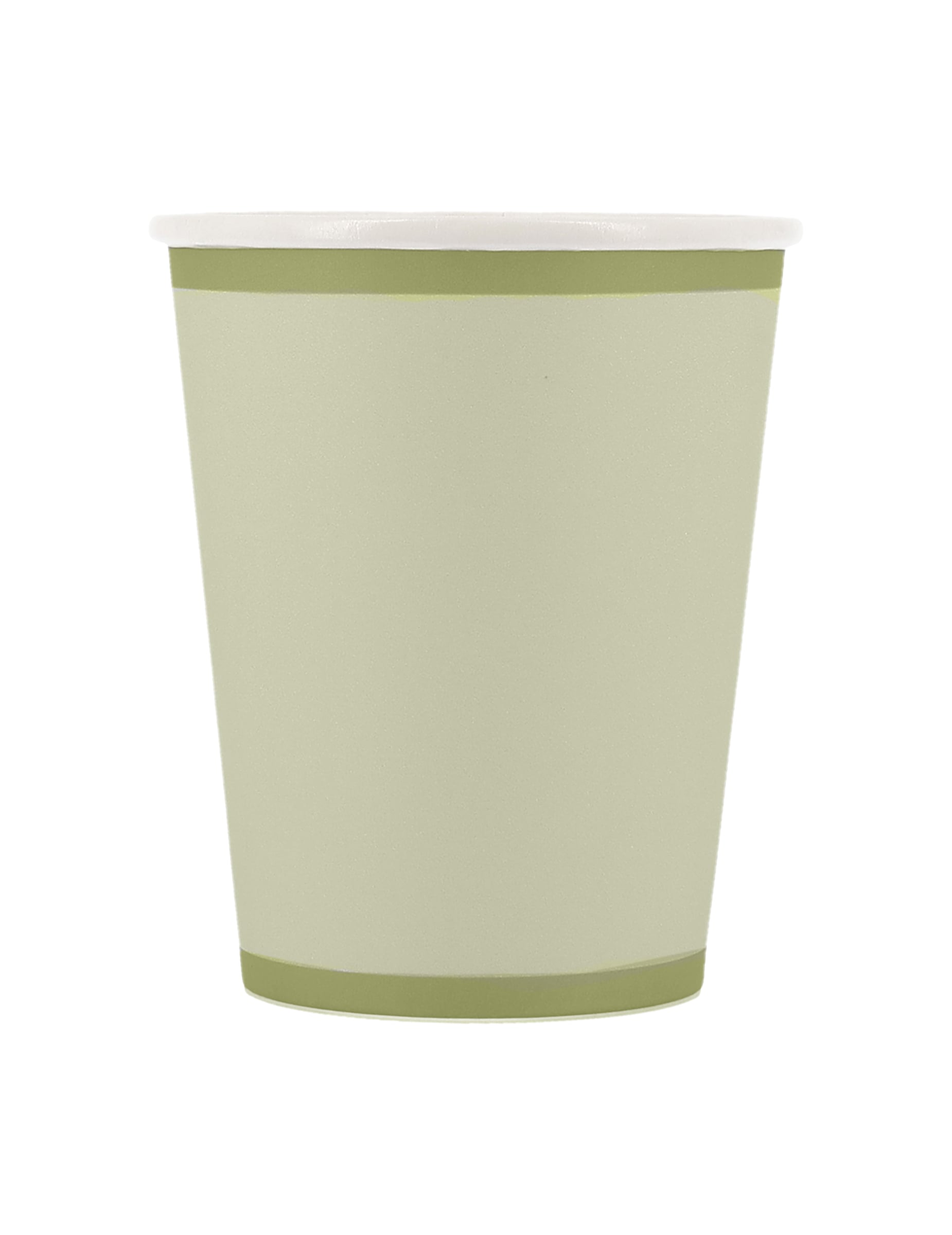 Gobelets bi-color en carton champêtre pour fête vert de gris et vert sauge