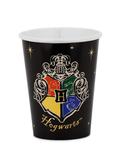 6 Harry Potter™ Partybecher aus Papier Hogwarts-Wappen 250 ml