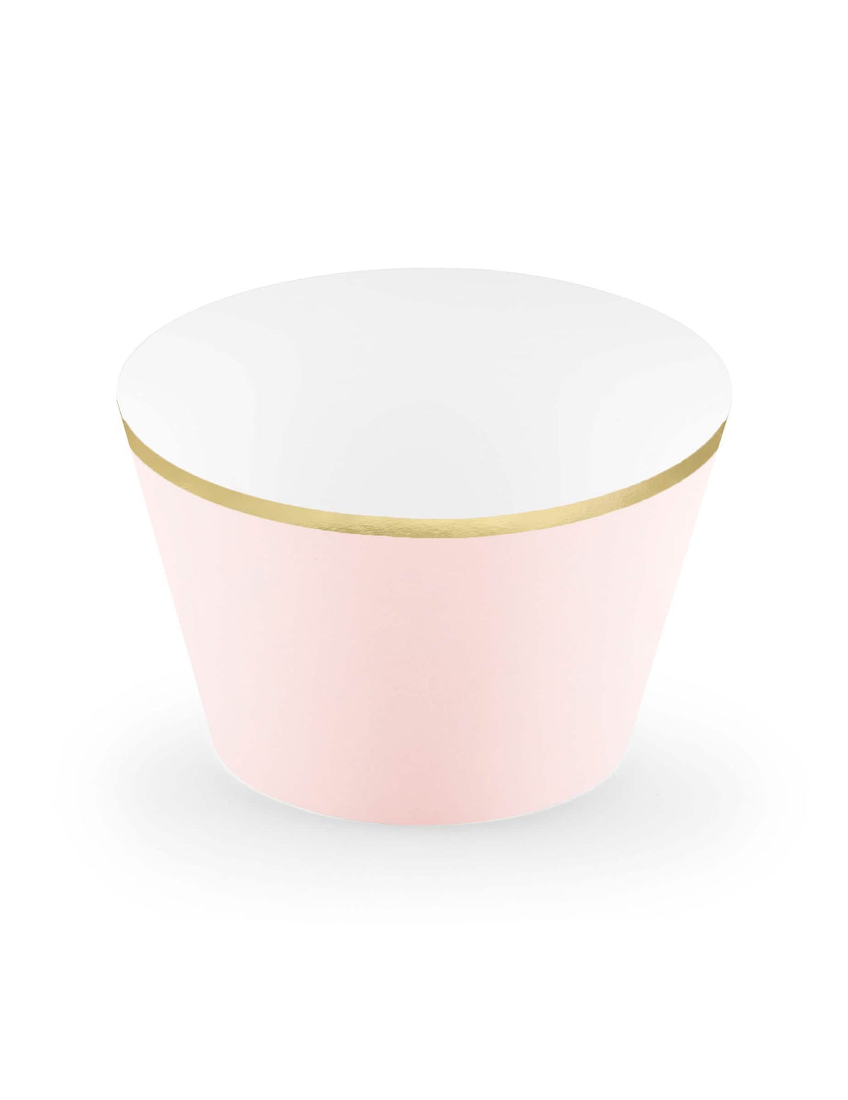 Habillages à cupcake rose poudré et doré métallique en carton