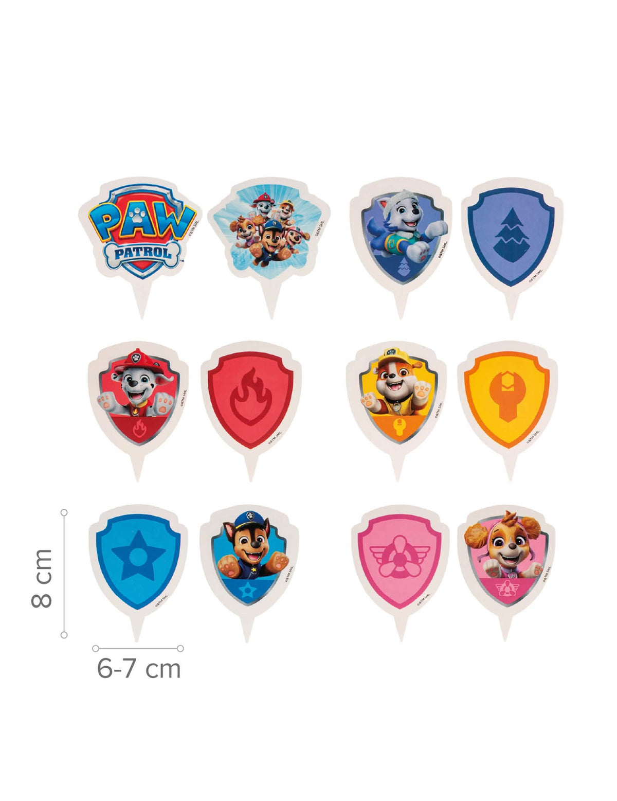 6 PAW Patrol™ Cupcake-Deko-Set mit Toppern