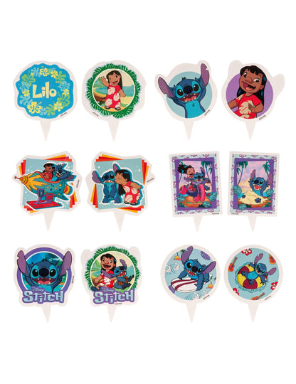 6er-Set Cupcake-Dekorationsset mit Toppern Stitch™