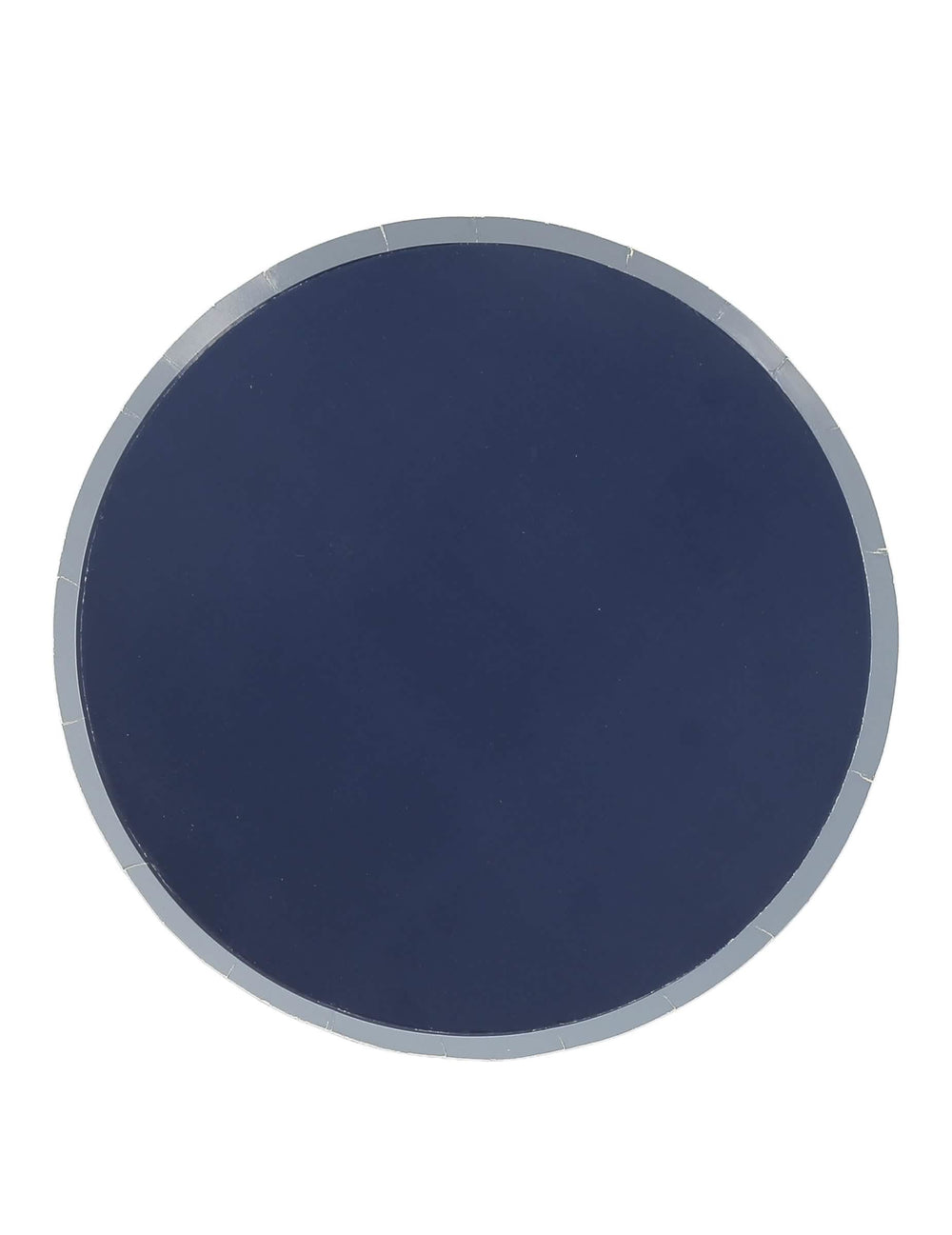 Petites assiettes en carton de fête bleu marine et bleu orage