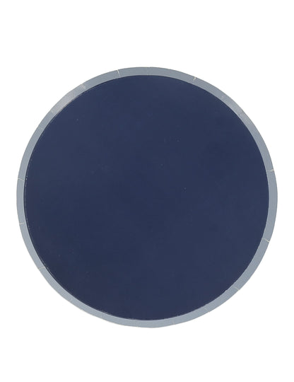 Petites assiettes en carton de fête bleu marine et bleu orage