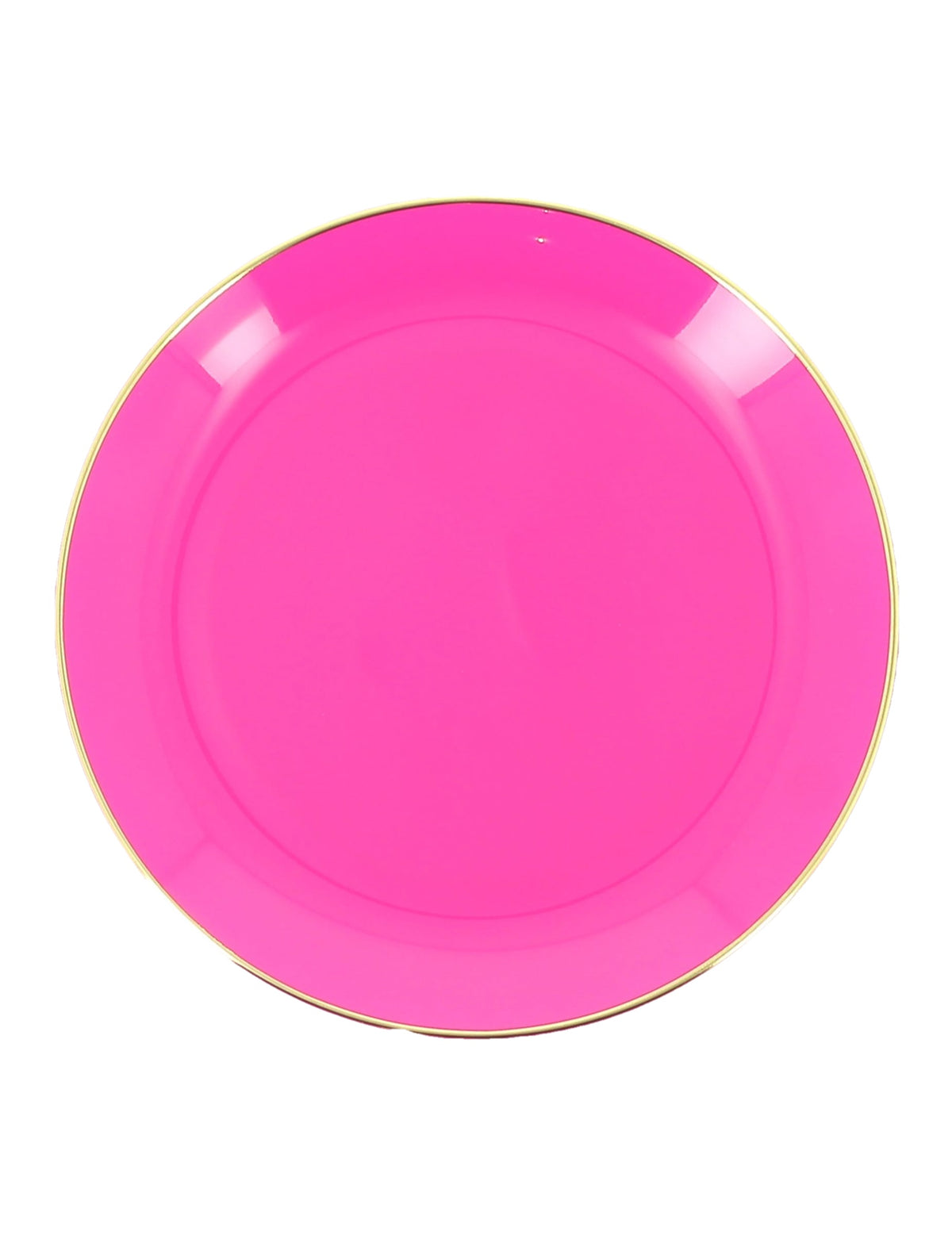 6 kleine Kunststoffteller rosa und gold 19 cm