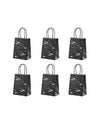6 sacs à bonbons chauves-souris pour Halloween roses et noirs