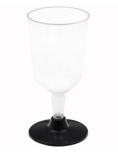 6 schwarze Mehrweg-Stielgläser (20,7 cl)