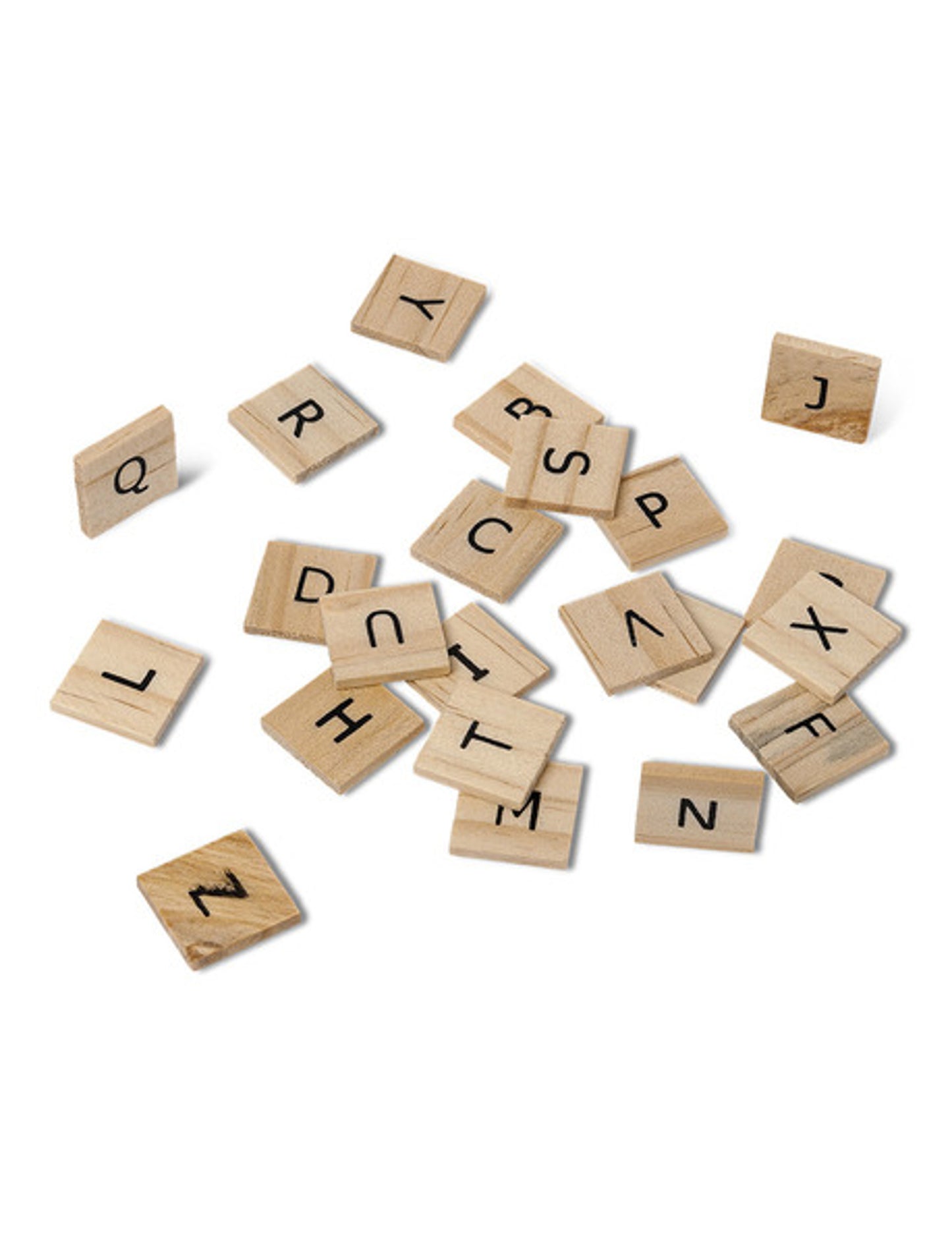 60 lettres alphabet façon scrabble pour décoration de table en bois