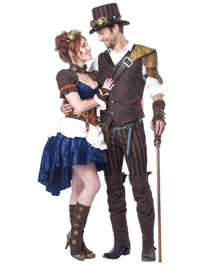 Steampunk-Paarkostüm für Erwachsene