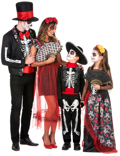 Dia de los Muertos Partnerkostüme für Familien