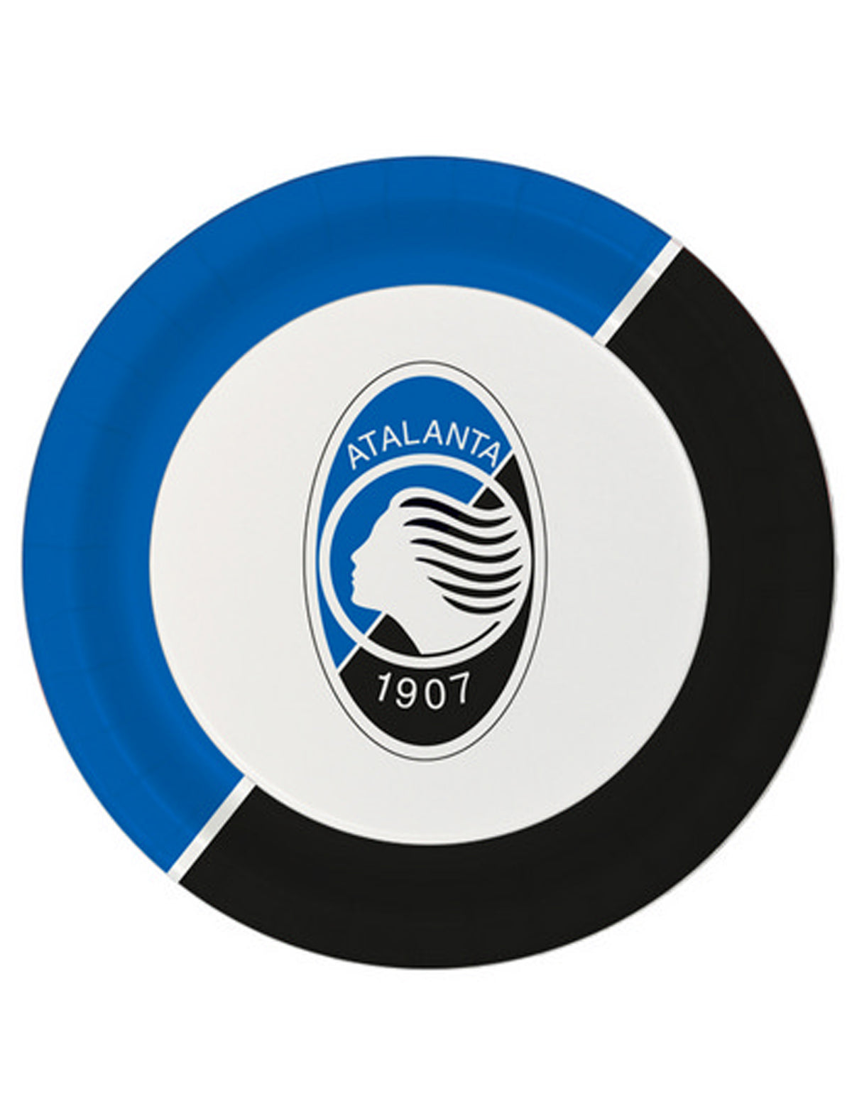 8 blaue und weiße Atalanta™ Pappteller 23 cm für den Geburtstag