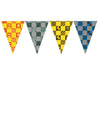 Guirlande fanions en papier Poudlard Harry Potter multicolore aux couleurs des 4 maisons
