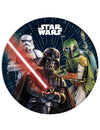 Assiettes en papier Star Wars Galaxy multicolores avec Dark Vador et Boba Fett