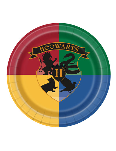 8 Harry Potter™ Häuser Pappteller 23 cm