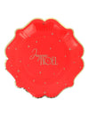 8 Pappteller Frohe Weihnachten rot & gold 23 cm