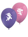 8 ballons en latex Pat' Patrouille Stella et Everest pour enfant rose et violet