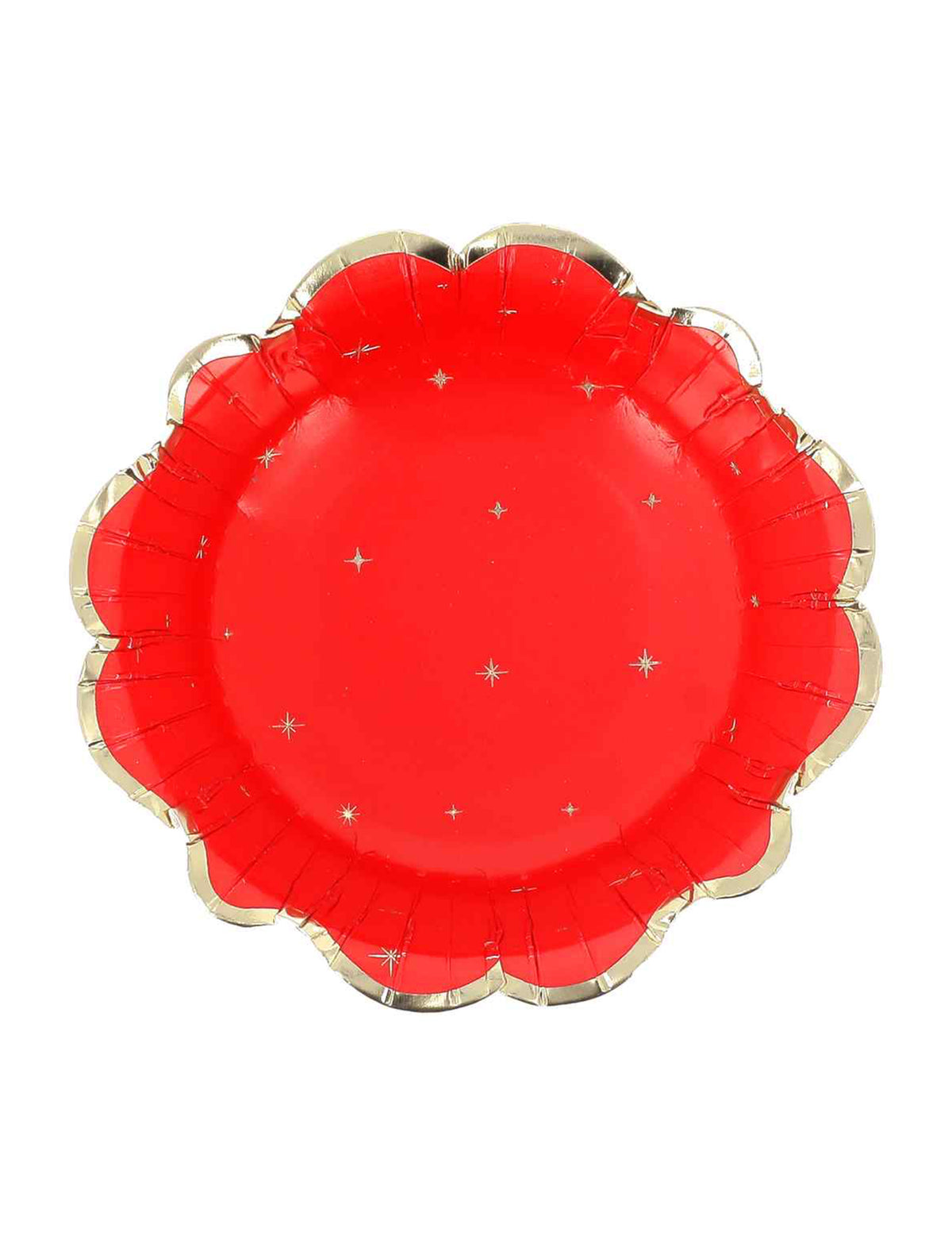 8 Weihnachtsschalen zeitlos rot-gold 13,5 cm